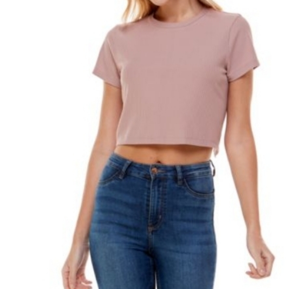 NWT No Comment ribbed open back top